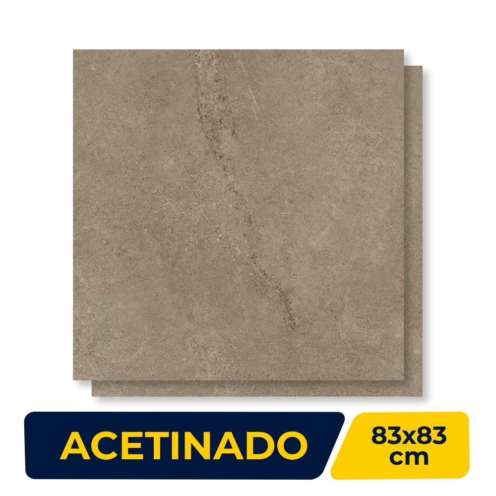 Porcelanato Acetinado Damme 83x83cm Venezia Noce Retificado - AR83291