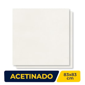 Porcelanato Acetinado Damme 83x83cm York Bianco Retificado - AR83190