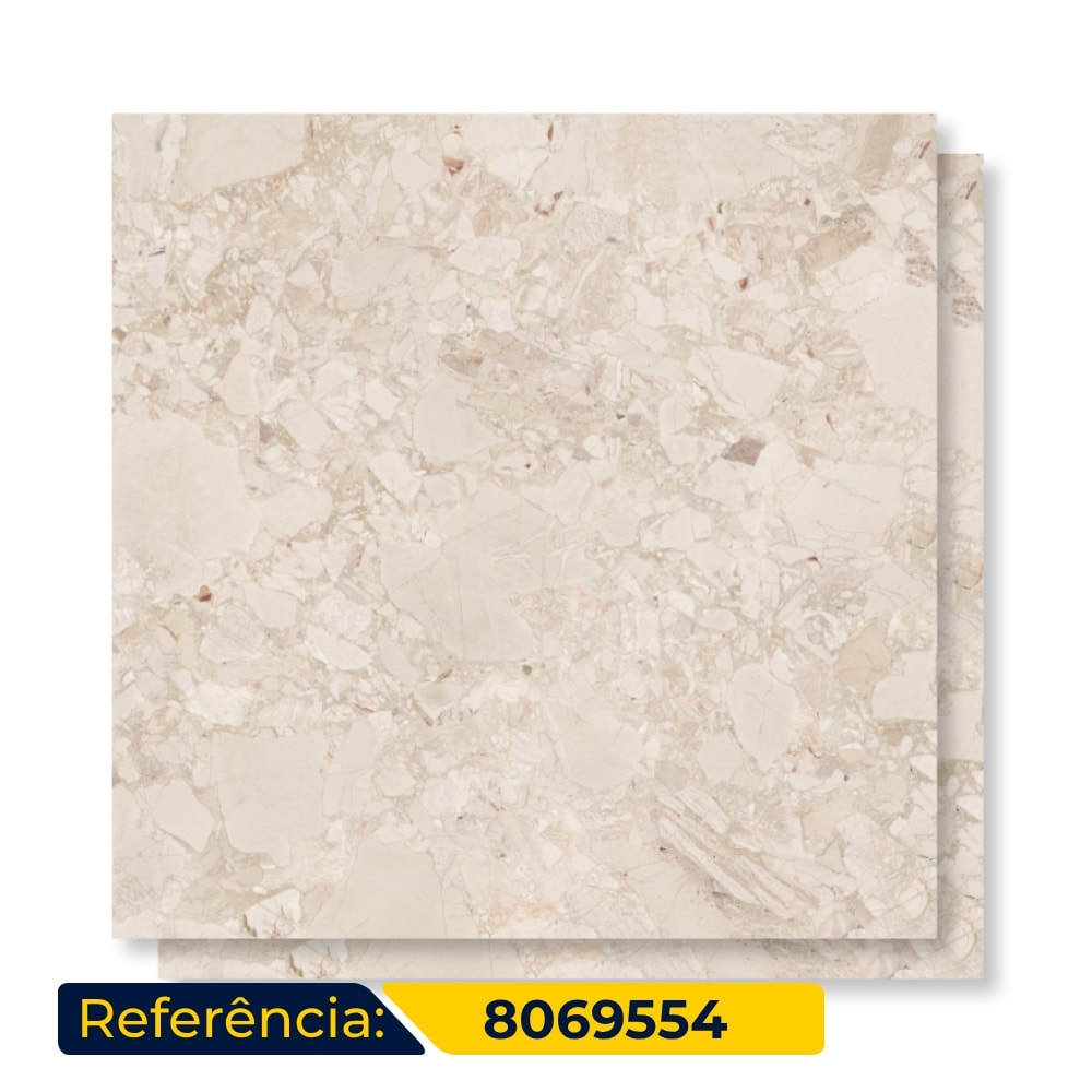 Porcelanato Acetinado Decortiles 120x120cm Bresse Jeri 3D Retificado - 8069554
