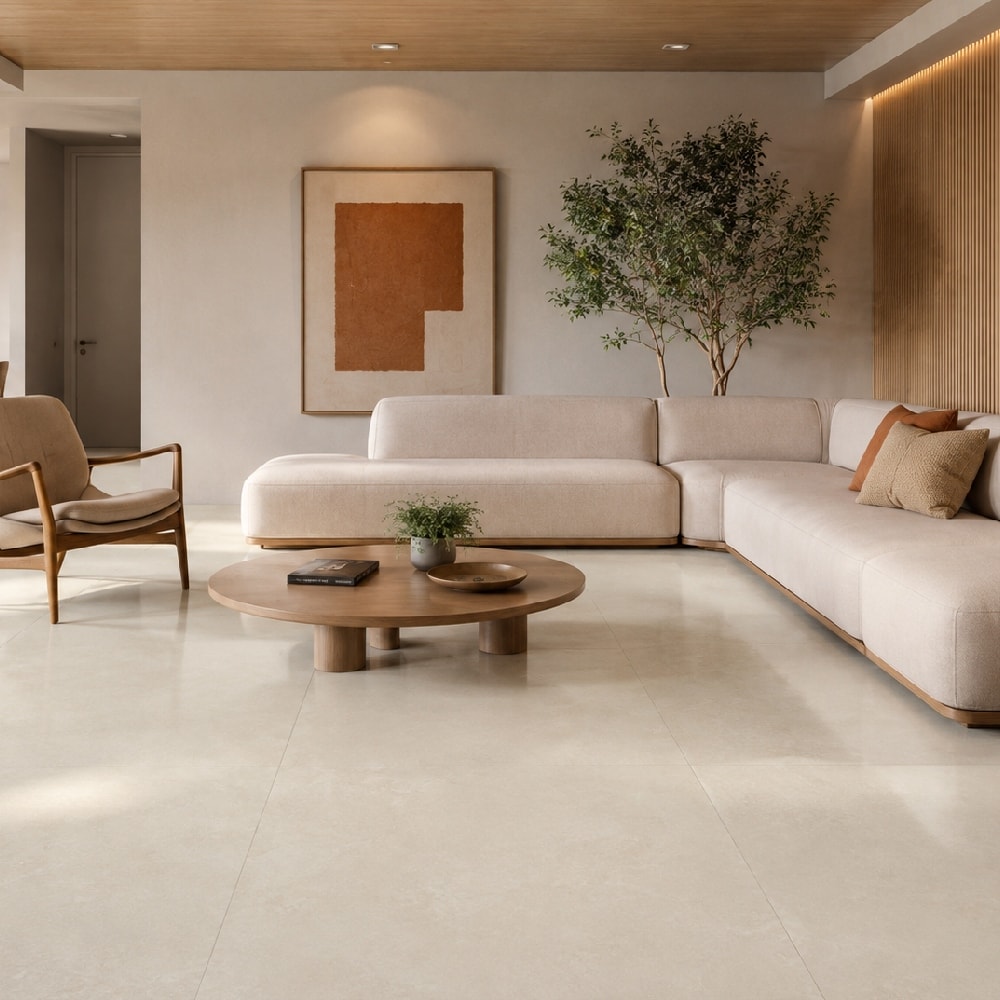 Porcelanato Acetinado Decortiles 90x90cm Atins Shell Retificado - 8069364