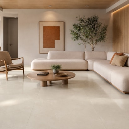 Porcelanato Acetinado Decortiles 90x90cm Atins Shell Retificado - 8069364