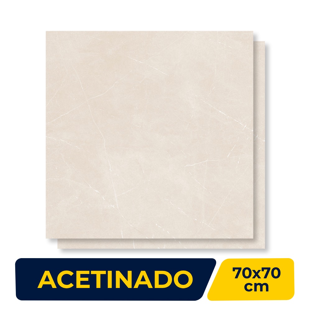 Porcelanato Acetinado Delta 70x70cm Robledo Nude Retificado - 3164