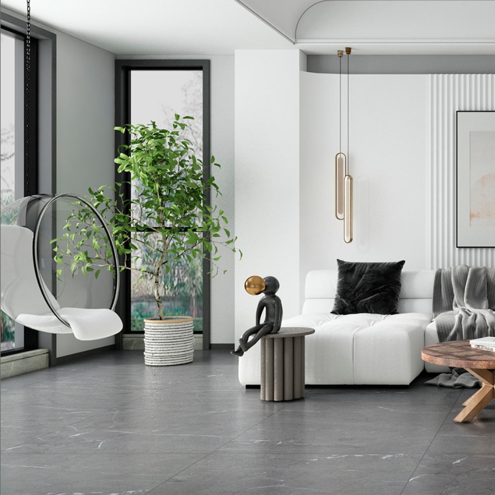 Porcelanato Acetinado Delta 90x90cm Armani Grigio Retificado - 3004