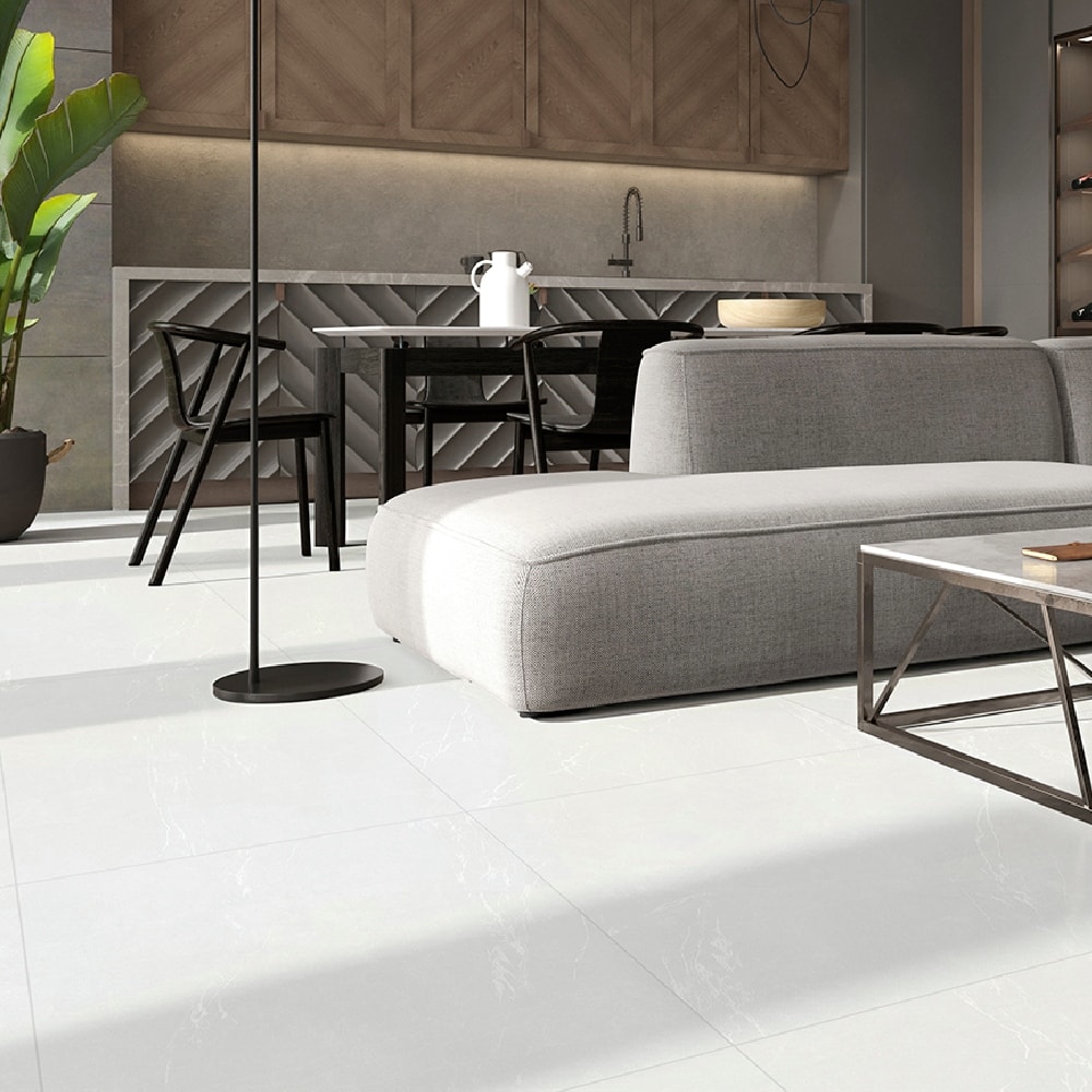 Porcelanato Acetinado Delta 90x90cm Mont Blanc Retificado - 2915