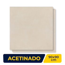 Porcelanato Acetinado Eliane 90x90cm Munari Marfim Retificado - 8070188
