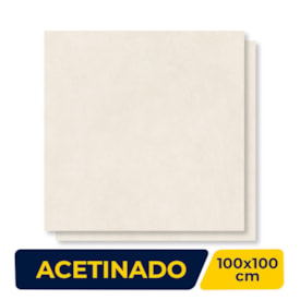 Porcelanato Acetinado Embramaco 100x100cm Berlin Off White Satiny Retificado - VUE10001