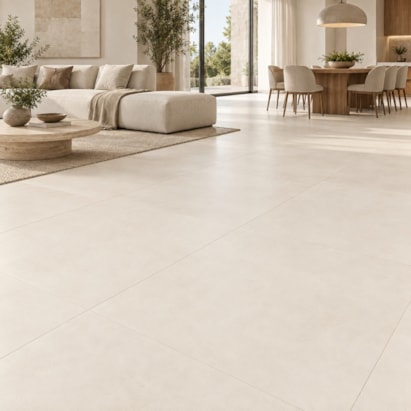 Porcelanato Acetinado Embramaco 100x100cm Berlin Off White Satiny Retificado - VUE10001
