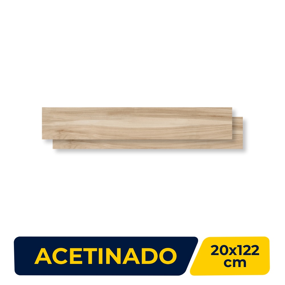 Porcelanato Acetinado Embramaco 20x122cm Tennessi Beige Retificado - 120038