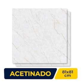Porcelanato Acetinado Gaudi 81x81cm Aurum Ice Endless Retificado - 86881
