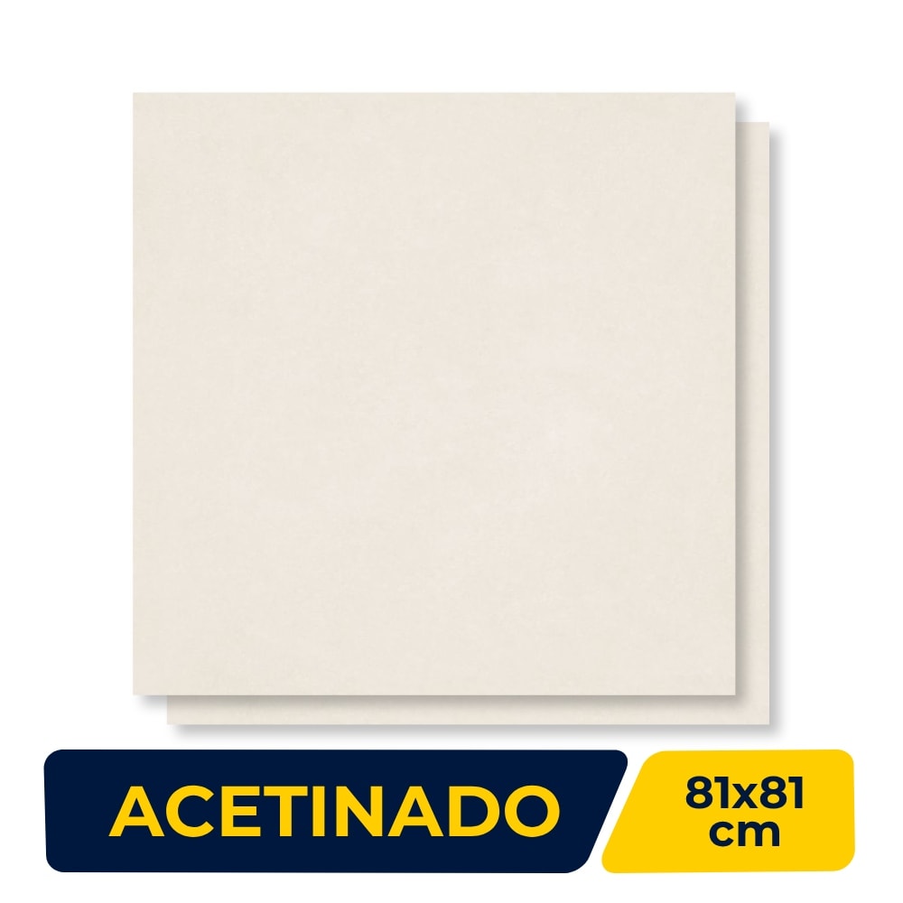 Porcelanato Acetinado Gaudi 81x81cm Broadway Ivory Retificado - 86891