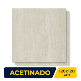 Porcelanato Acetinado Incepa 120x120cm Travertino Pérola Retificado - INC04DO0053