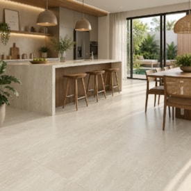 Porcelanato Acetinado Incepa 80x80cm Travertino Pérola Retificado - INC04FN0011