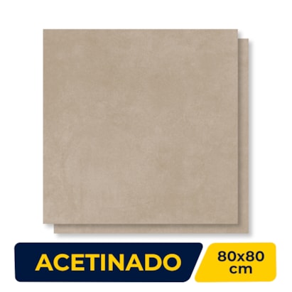Porcelanato Acetinado Incepa 80x80cm Vita Bege Retificado - INC04FN0002
