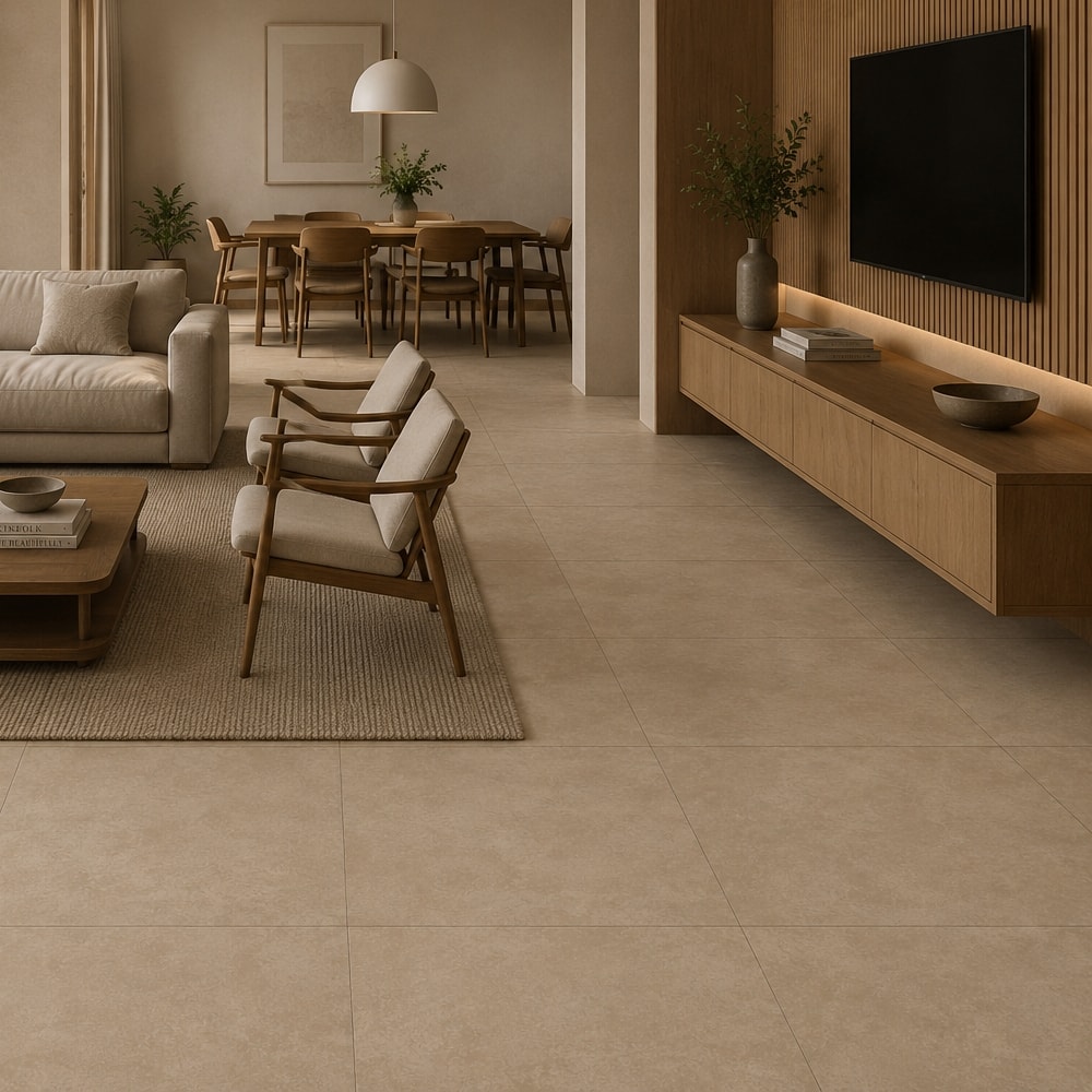 Porcelanato Acetinado Incepa 80x80cm Vita Bege Retificado - INC04FN0002