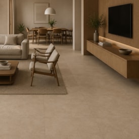 Porcelanato Acetinado Incepa 80x80cm Vita Bege Retificado - INC04FN0002