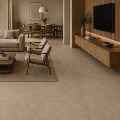 Porcelanato Acetinado Incepa 80x80cm Vita Bege Retificado - INC04FN0002