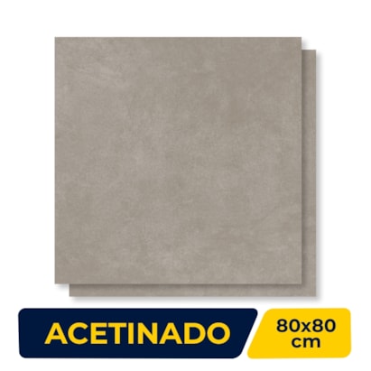 Porcelanato Acetinado Incepa 80x80cm Vita Gris Retificado - INC04FN0001