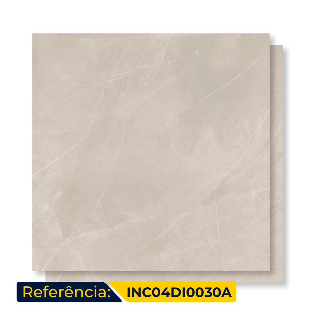 Porcelanato Acetinado Incepa 90x90cm Ortiz Bege Retificado - INC04DI0030