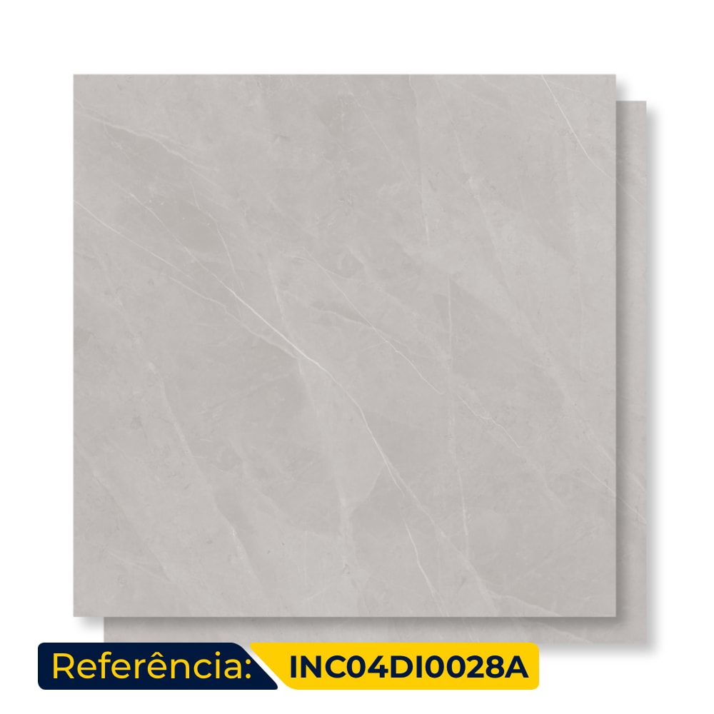 Porcelanato Acetinado Incepa 90x90cm Ortiz Cinza Retificado - INC04DI0028