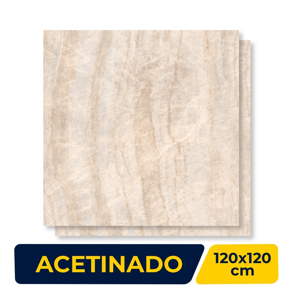 Porcelanato Acetinado Roca 120x120cm Taj Mahal Retificado - ROC04DO0076