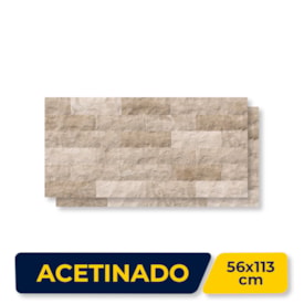 Porcelanato Acetinado Savane 56x113cm Rock Face Matera Retificado