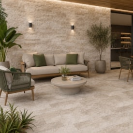 Porcelanato Acetinado Savane 56x113cm Rock Face Matera Retificado