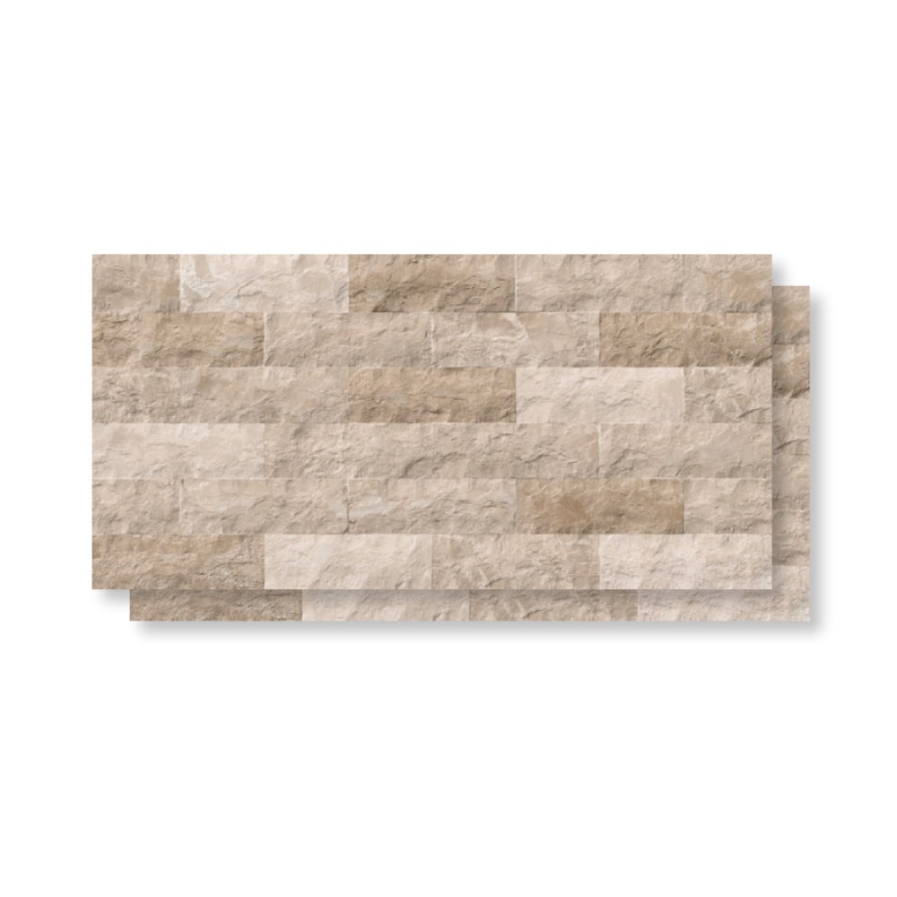 Porcelanato Acetinado Savane 56x113cm Rock Face Matera Retificado