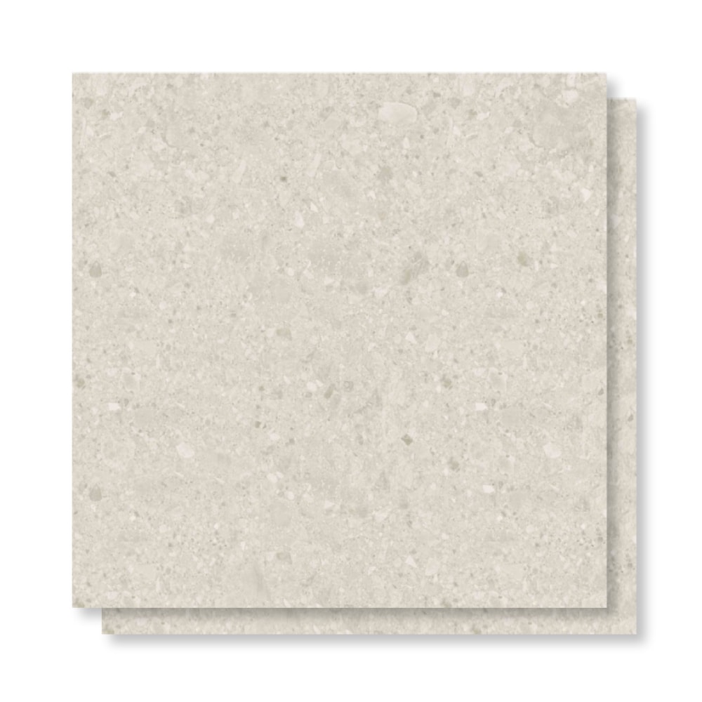 Porcelanato Acetinado Savane 72x72cm Terrazzine Bianco Retificado