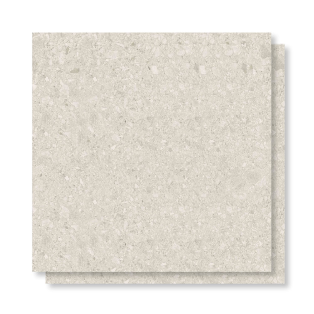Porcelanato Acetinado Savane 72x72cm Terrazzine Bianco Retificado