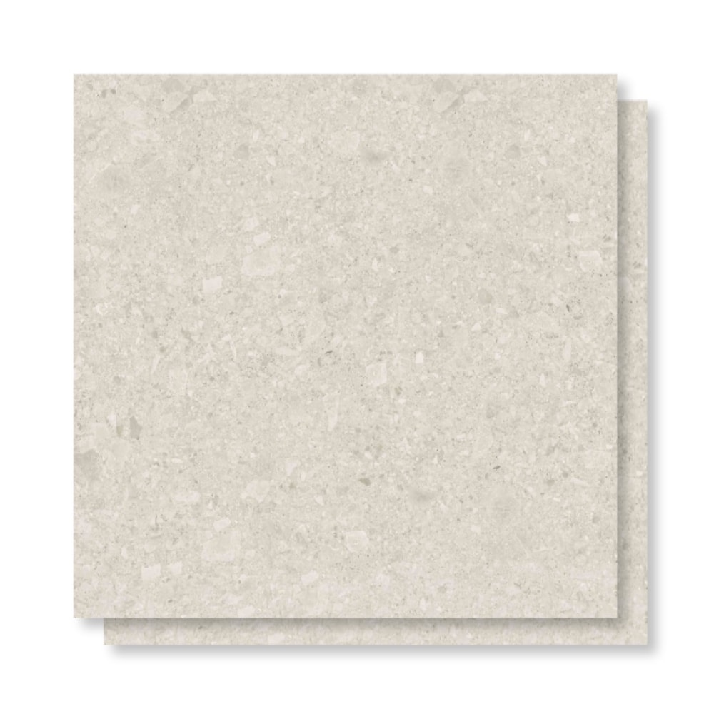 Porcelanato Acetinado Savane 72x72cm Terrazzine Bianco Retificado