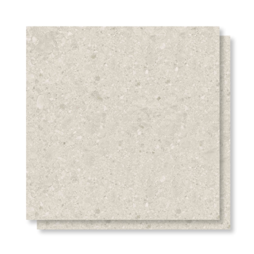 Porcelanato Acetinado Savane 72x72cm Terrazzine Bianco Retificado