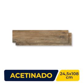Porcelanato Acetinado Viarosa 24,5x108cm Atacama Retificado - AR24120