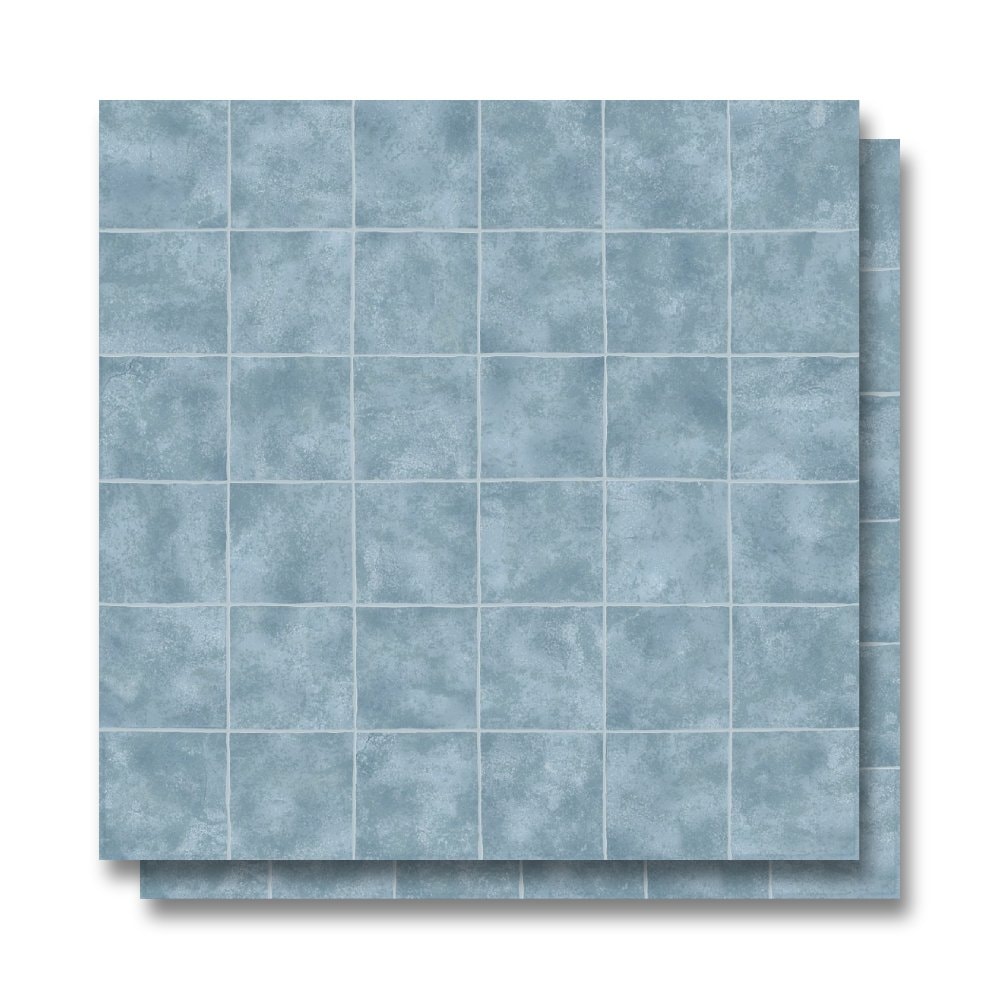 Porcelanato Brilhante 72x72cm Caixa 2,59m² ViaRosa Aquarela Blue Retificado - BR721117