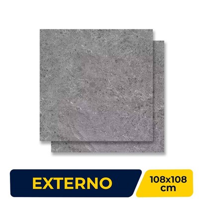 Porcelanato Externo 108x108cm Caixa 2,33m² Villagres Lombardia Grey Retificado - 108018