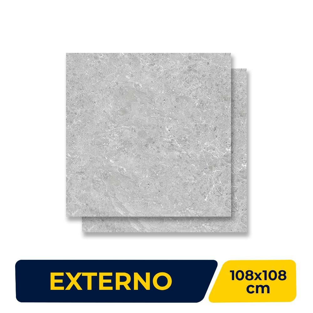 Porcelanato Externo 108X108cm Caixa 2,33m² Villagres Lombardia Silver Retificado