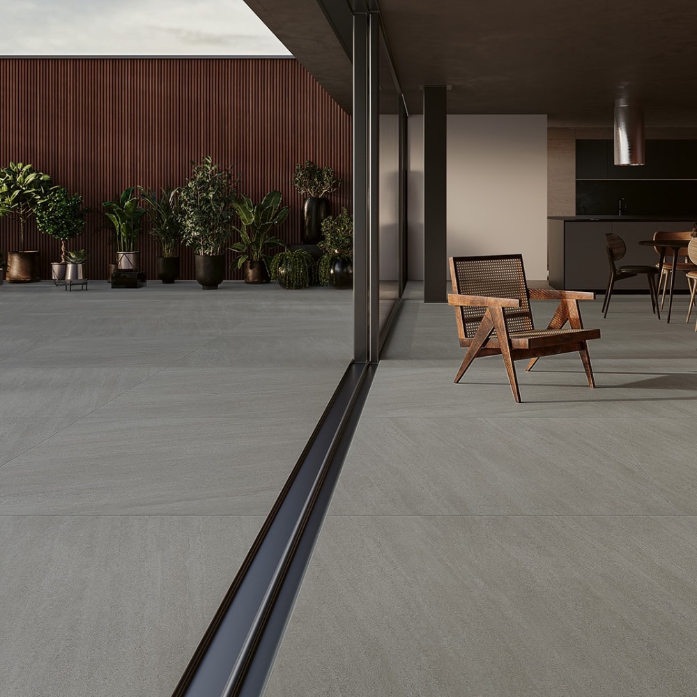 Porcelanato Externo 123x123cm Caixa 3,03m² Villagres Basalto Grey Retificado - 123013