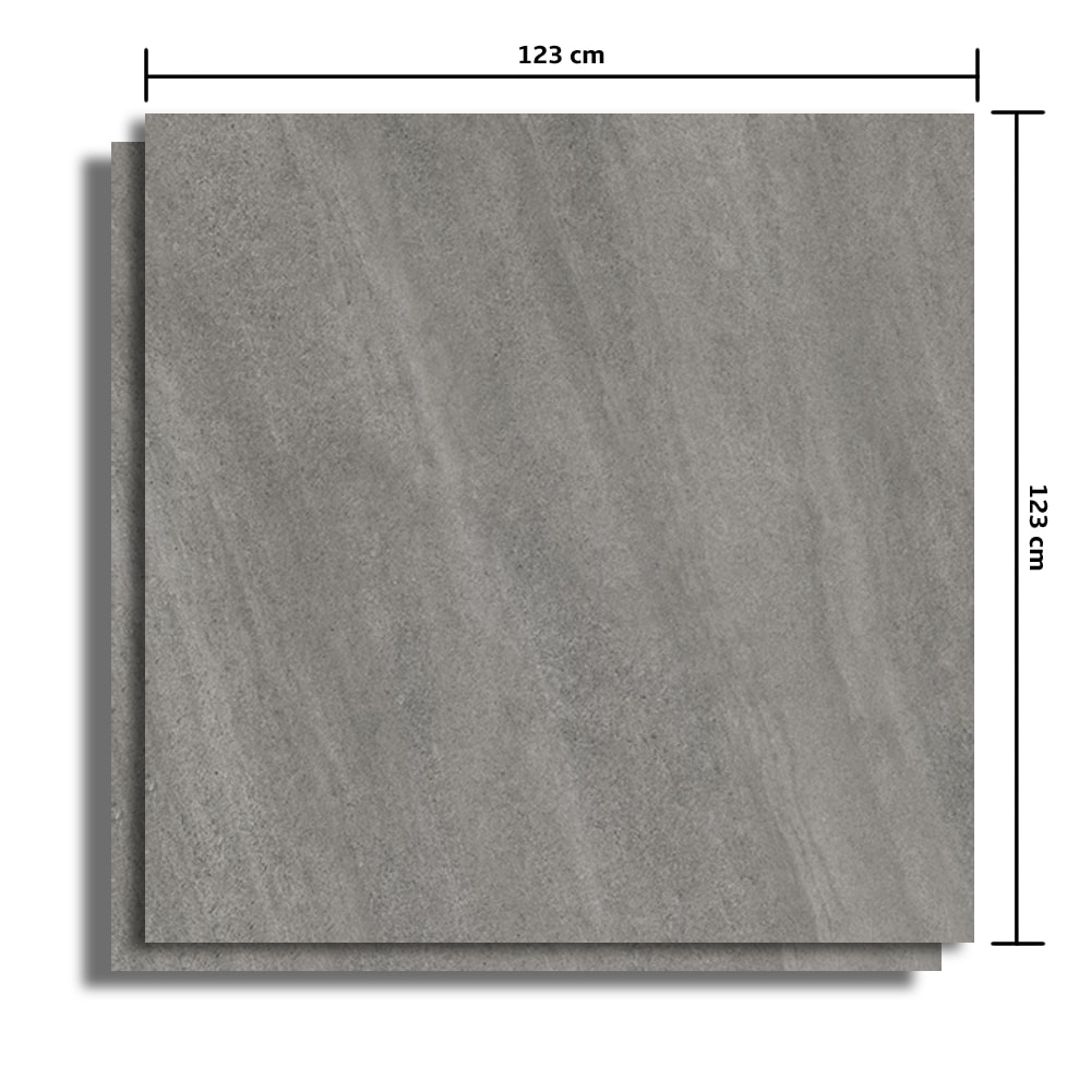 Porcelanato Externo 123x123cm Caixa 3,03m² Villagres Basalto Grey Retificado - 123013