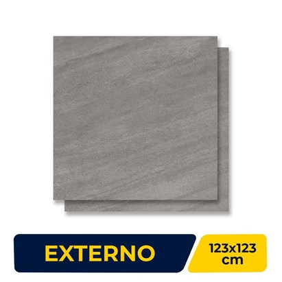 Porcelanato Externo 123x123cm Caixa 3,03m² Villagres Basalto Grey Retificado - 123013