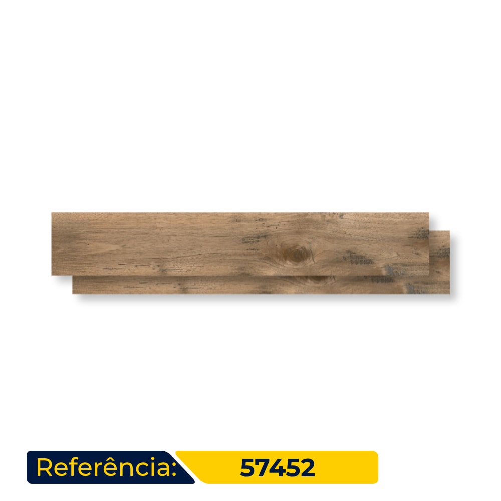 Porcelanato Externo 19x117cm Caixa 1,33m² Portinari Carvalho HD Hard Retificado - 57452