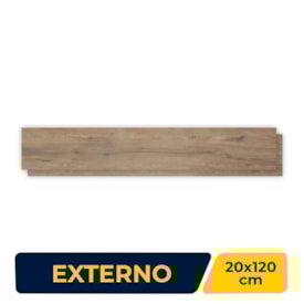 Porcelanato Externo 20x120cm Caixa 1,19m² Portobello Canela Dourada Retificado - 202396