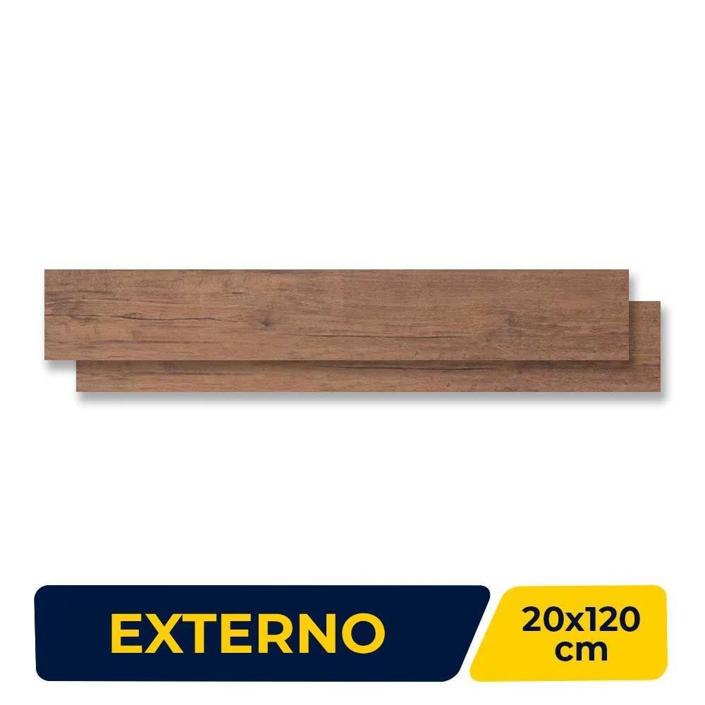 Porcelanato Externo 20x120cm Caixa 1,19m² Portobello Parquet D' Olivier Retificado - 24419E