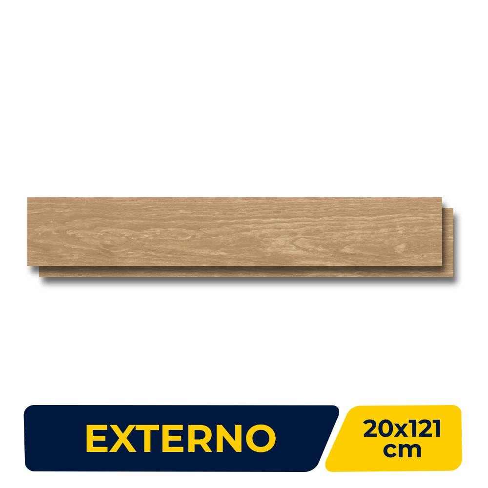 Porcelanato Externo 20x121cm Caixa 2,19m² Dark Castor Retificado - RUR20180