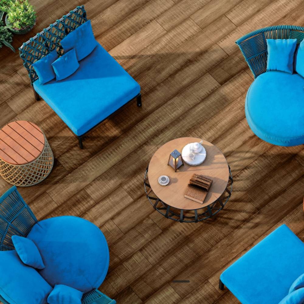 Porcelanato Externo 20x141,5cm Caixa 1,42m² Villagres Madero Jatoba Retificado - 200017