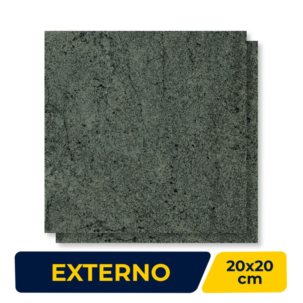 Porcelanato Externo 20x20cm Caixa 1,01m² Portinari Pacific GN Bold - 6060531