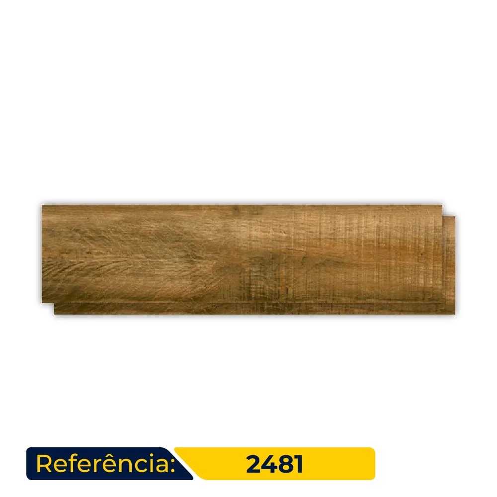 Porcelanato Externo 24,5X100cm Caixa 2,20m² Villagres Madero Jatobá Retificado - 2481