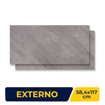 Porcelanato Externo 58,4x117cm Caixa 1,37m² Portinari Serena HD Gr Hard Retificado - 57076