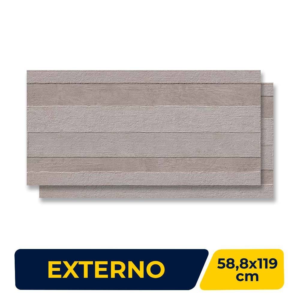 Porcelanato Externo 58.8x119cm Caixa 1,40m² Ceusa Beton Relevo - 5008747