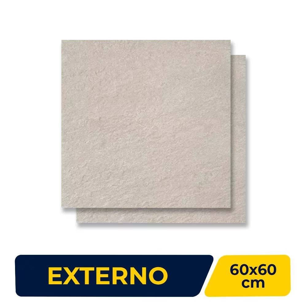 Porcelanato Externo 60x60cm Caixa 1,46m² Portobello Malibu Fog - 28789E