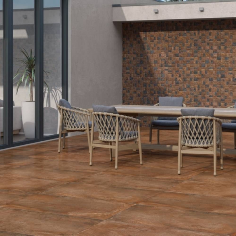Porcelanato Externo 62x121cm Caixa 2,25m² Damme Corten Retificado - RUR12082