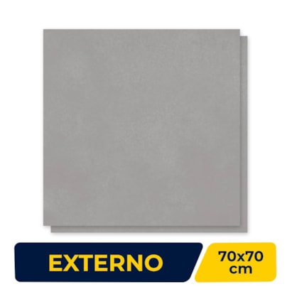 Porcelanato Externo 70x70cm Caixa 2,44m² Delta Dallas Cement Touch Retificado - 2563-A